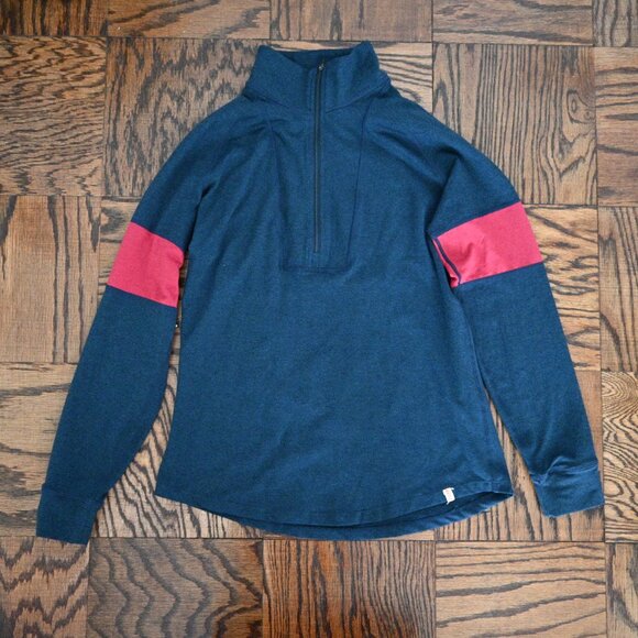 Marine Layer Weekend Sport Victoria Quarter Zip – Navy/Retro Red – Small - Picture 5 of 11